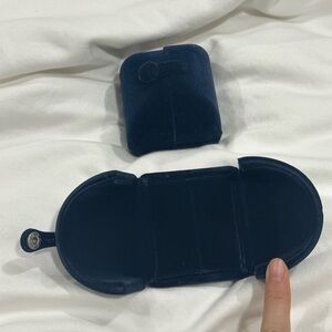 Navy Velvet Jewelry Case